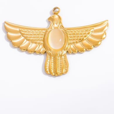 1 Stück Luxuriöse Serie Klassische Sonne/Mond Edelstahl Gold Farbe Damen Anhänger h5 Bild4
