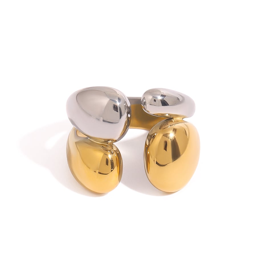 1 Piece Simple Series Fashionable Annular Stainless Steel Gold & Silver Color Women's Single Rings Picture10
