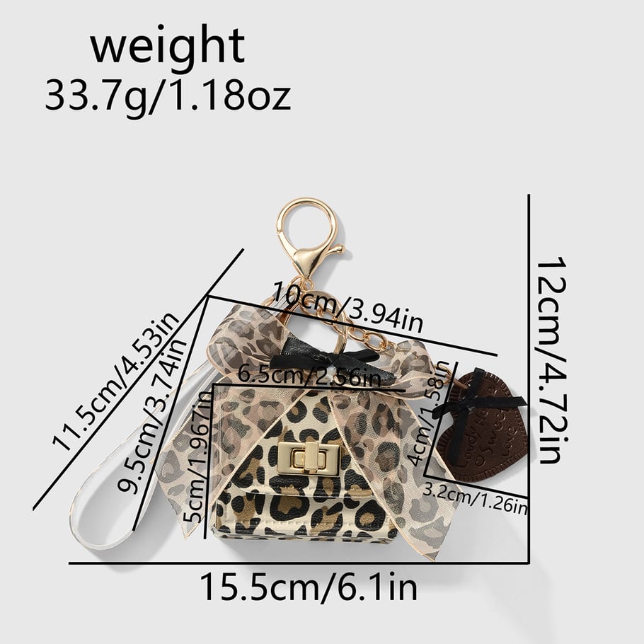 Retro Leopard Print Mini Bag Women's Bag Charms Picture8