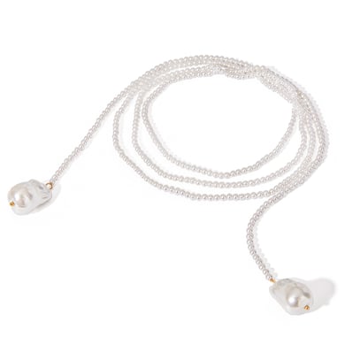 1 Stück Klassische Serie Elegante Perlen Edelstahl 18K vergoldet Damen Layered Halsketten h5 Bild6
