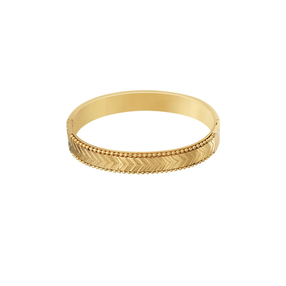 1 Piece Minimalist Series Elegant Strip Stainless Steel Gold Color Women's Bangles Picture4