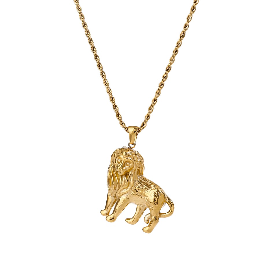1 Stück Luxuriöse Serie Europa und Amerika Tier Edelstahl Gold Farbe Damen Anhänger Halsketten Bild6