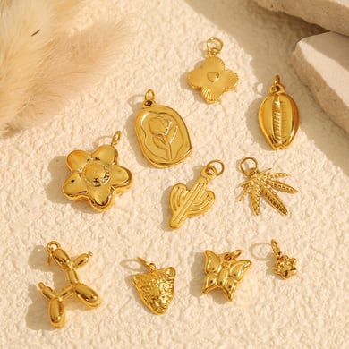 1 Piece Exquisite Series Charming Seashell Shape DIY Stainless Steel Gold Color Women's Pendants h5 Picture5
