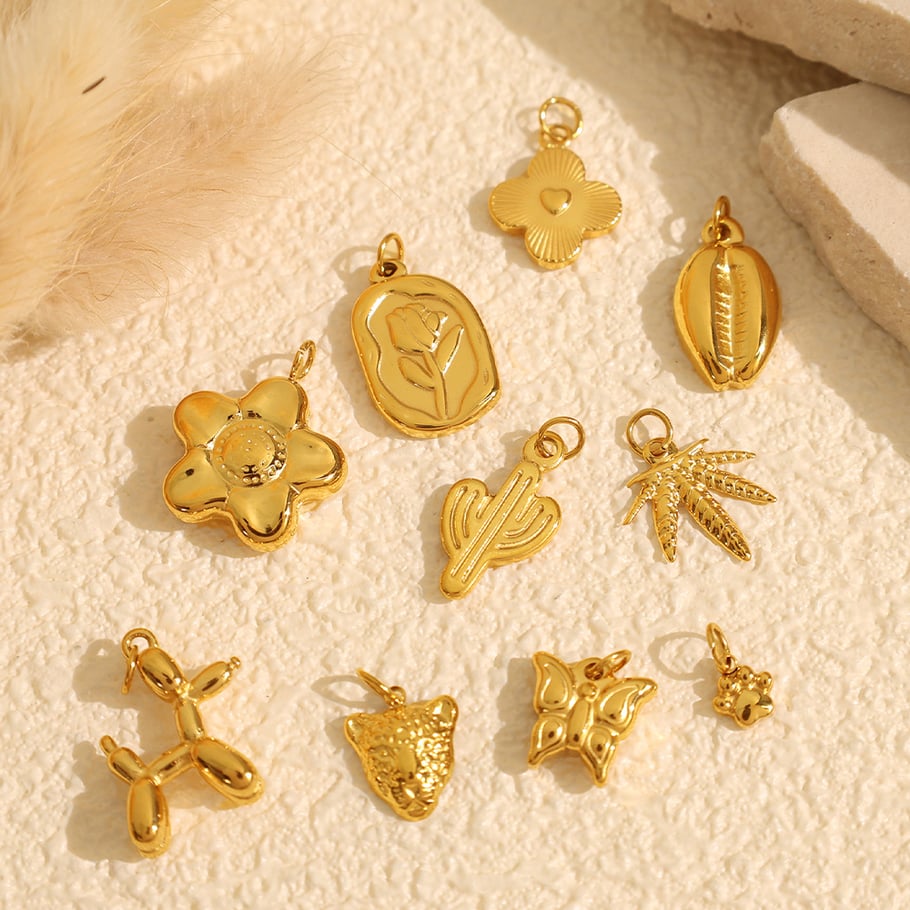 1 Piece Exquisite Series Charming Seashell Shape DIY Stainless Steel Gold Color Women's Pendants Picture5
