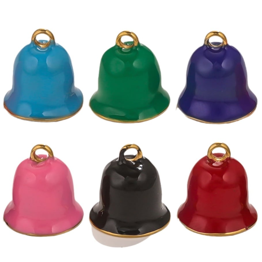 1 Piece Simple Series Daily Bell Shape Solid Color Stainless Steel Gold Color Unisex Pendants Picture6