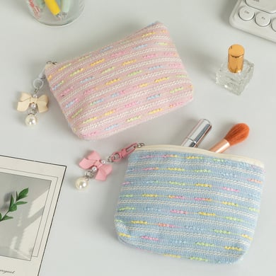 1 Piece Colorful Striped Women's Makeup Bags h5 Picture5