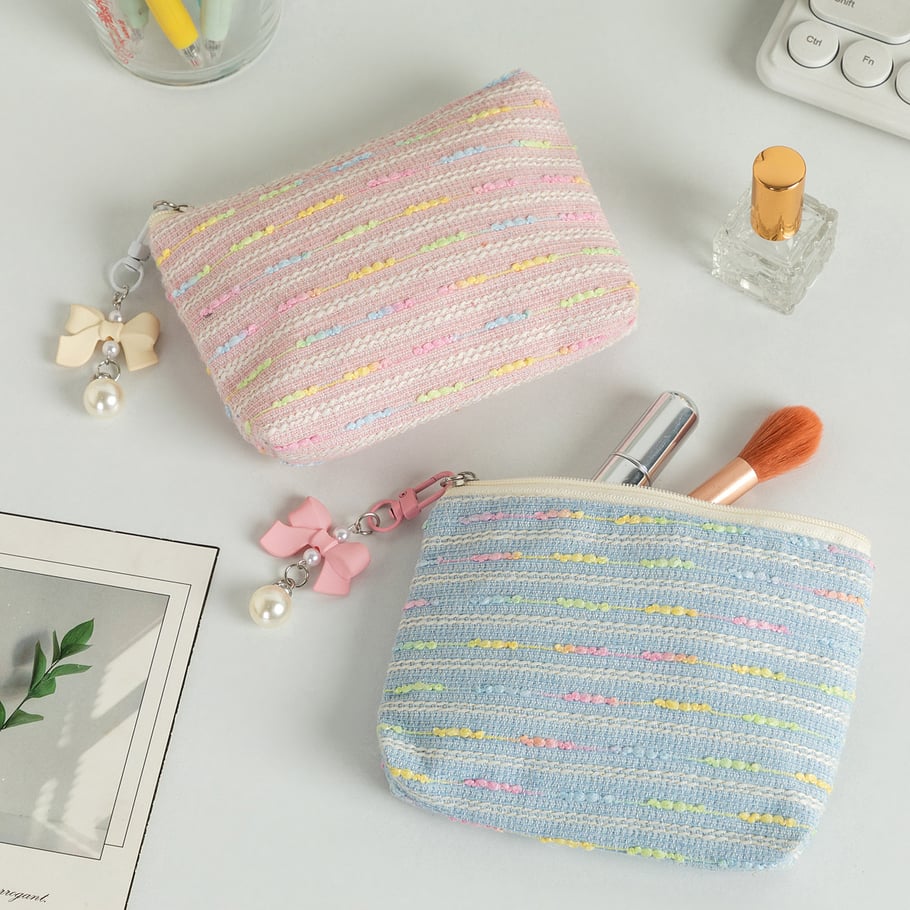 1 Piece Colorful Striped Women's Makeup Bags Picture5