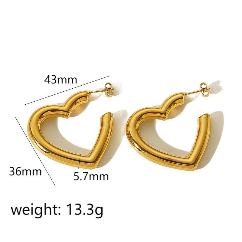 1 Paar Simple Series Einfache unregelmäßige 18 Karat vergoldete Damen-Ohrstecker Bild6