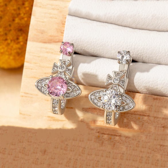 1 paire de boucles d&#39;oreilles à tige géométriques simples en acier titane sans placage et zircon pour femme 2