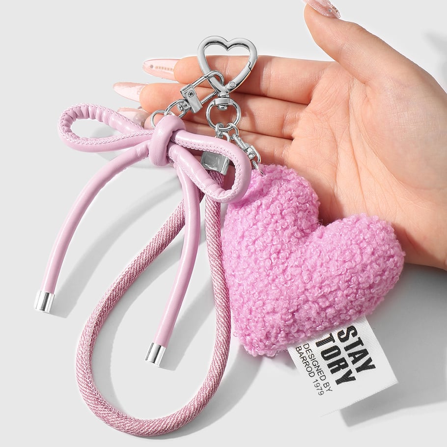 1 Stück Romantische Serie Niedliche Herz Legierung Damen Taschenanhänger Bild6