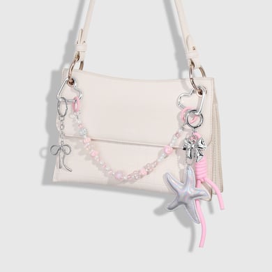 Sweet Leather Starfish Beaded Chain Women's Bag Charms h5 Picture7