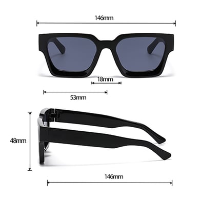 1 Paar Damen-Sonnenbrillen mit breitem Rand und einfarbiger Alltagsbrille h5 Bild12