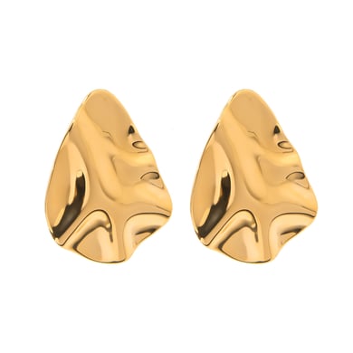 1 Paar einfache Serie lässig geometrische Edelstahl 18 Karat vergoldet Frauen Ohrstecker h5 Bild5