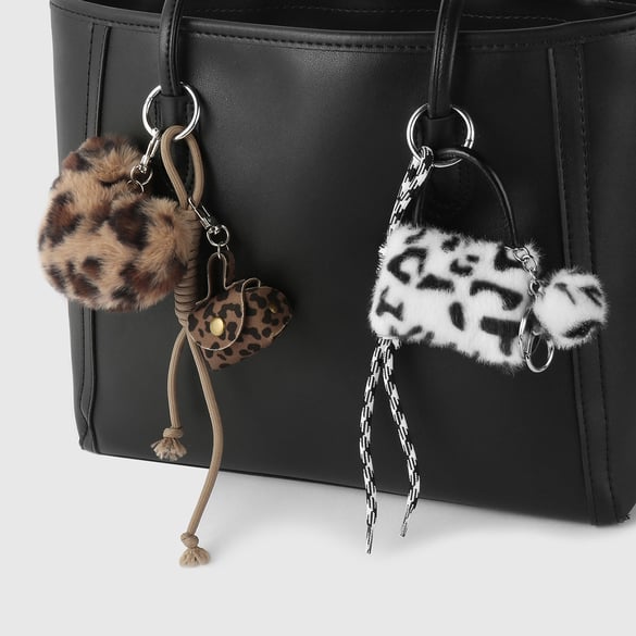 Breloques de sac pour femme en alliage à imprimé léopard rétro, série simple, 1 pièce