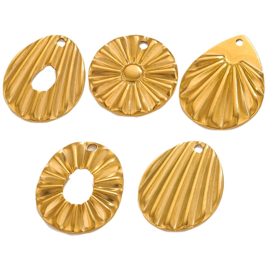 1 Pair Simple Series Simple Geometric Stainless Steel 18K Gold Plated Women Pendants Picture5