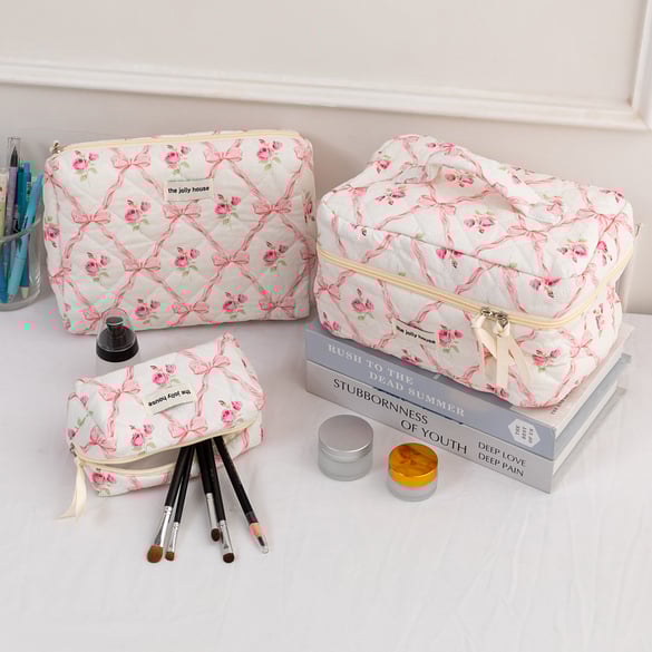 1 paire de sacs en coton pour femme, série Simple, avec nœud papillon 2