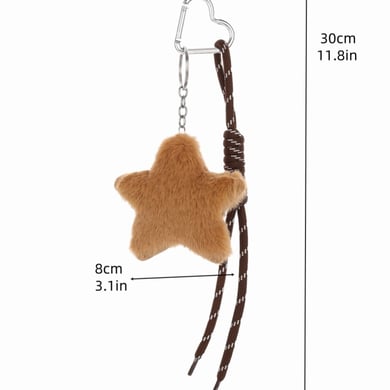 1 Piece Cute Plush Star Women's Bag Charms h5 Picture6