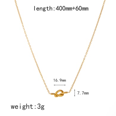 1 Pair Designable Style Chic Knot Shape Stainless Steel Gold Color Women's Stud Earrings h5 Picture5