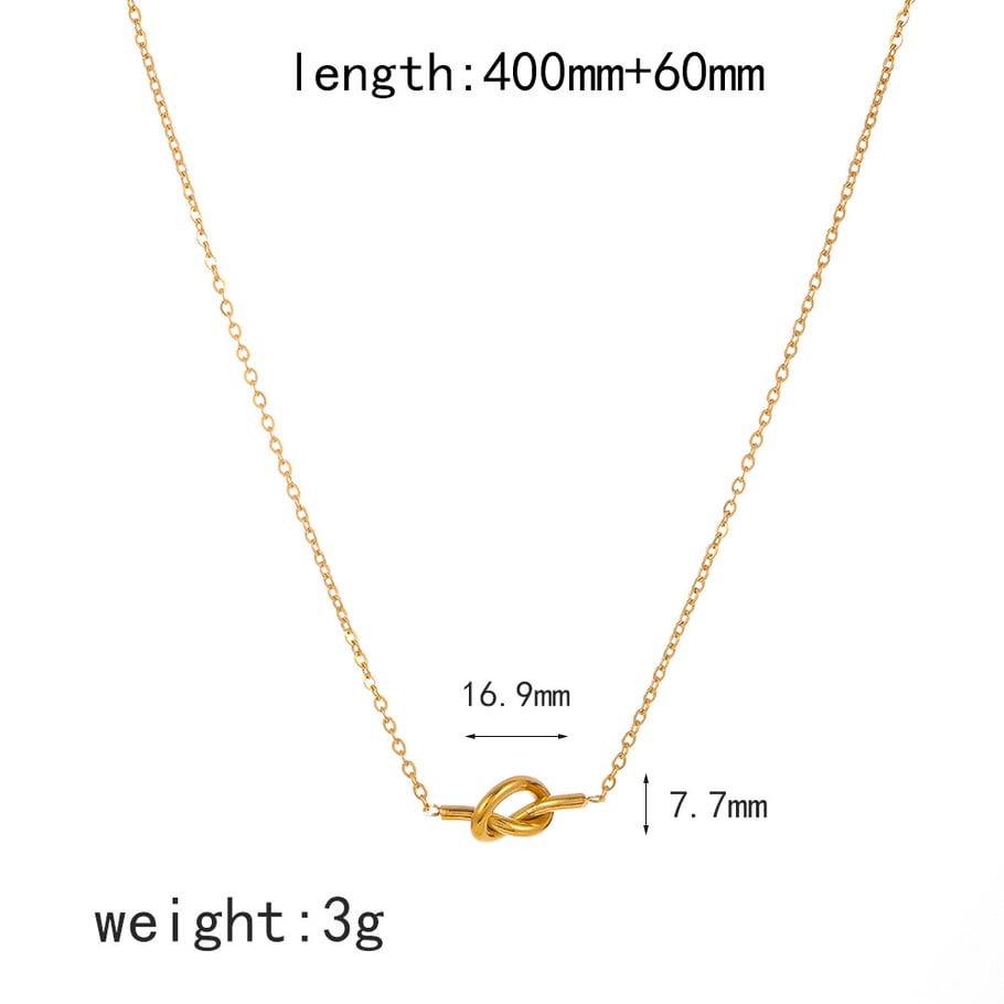1 Pair Designable Style Chic Knot Shape Stainless Steel Gold Color Women's Stud Earrings Picture5