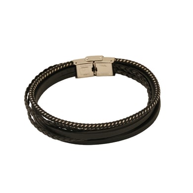 1 Paar grenzüberschreitendes mehrschichtiges handgewebtes Armband Herren Edelstahlschmuck Lederseilarmband Unisex Herrenarmband h5 Bild6