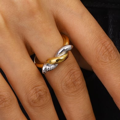 1 Stück Simple Series Original Design Gemischte Farben Edelstahl Goldfarben Damen Armreifen h5 Bild9