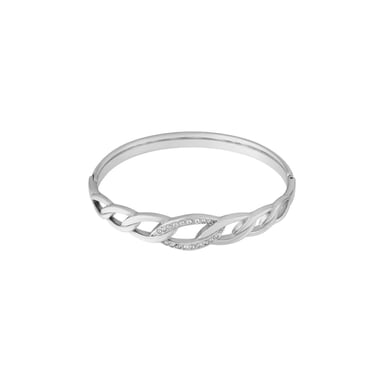 1 Piece Dazzling Series Classic Twist Stainless Steel Gold Color Women's Bangles h5 Picture7
