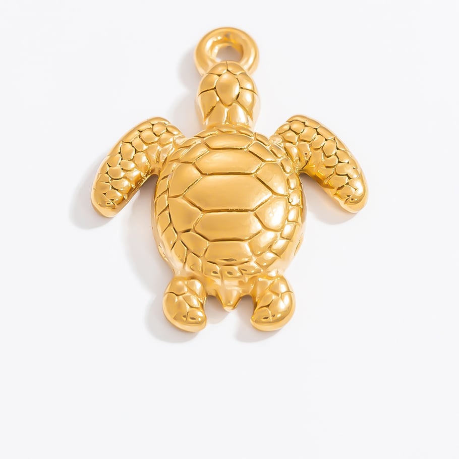 1 Pair Simple Series Daily Turtle Stainless Steel Gold Color DIY Women's Pendants Picture5