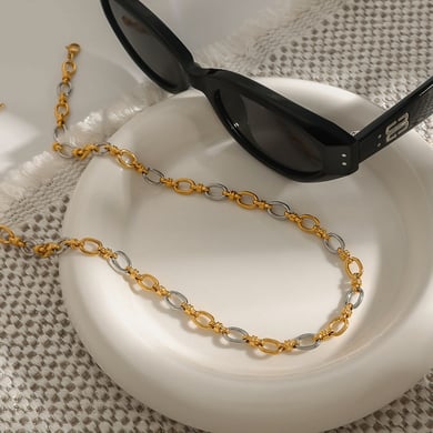 1 Stück Simple Series Europa und Amerika Kette Edelstahl Gold Farbe Damen Kette Halsketten h5 Bild6
