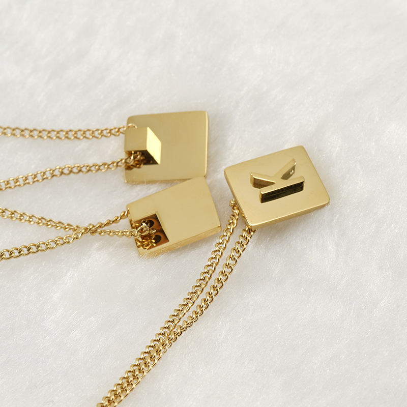1 Piece Simple Series Daily Letter Unisex Pendant Necklaces Picture4