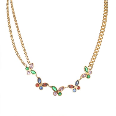 Collier avec pendentif en forme d&#39;animal élégant, série romantique, en acier inoxydable plaqué or 18 carats et zircone, pour femme h5 Image4