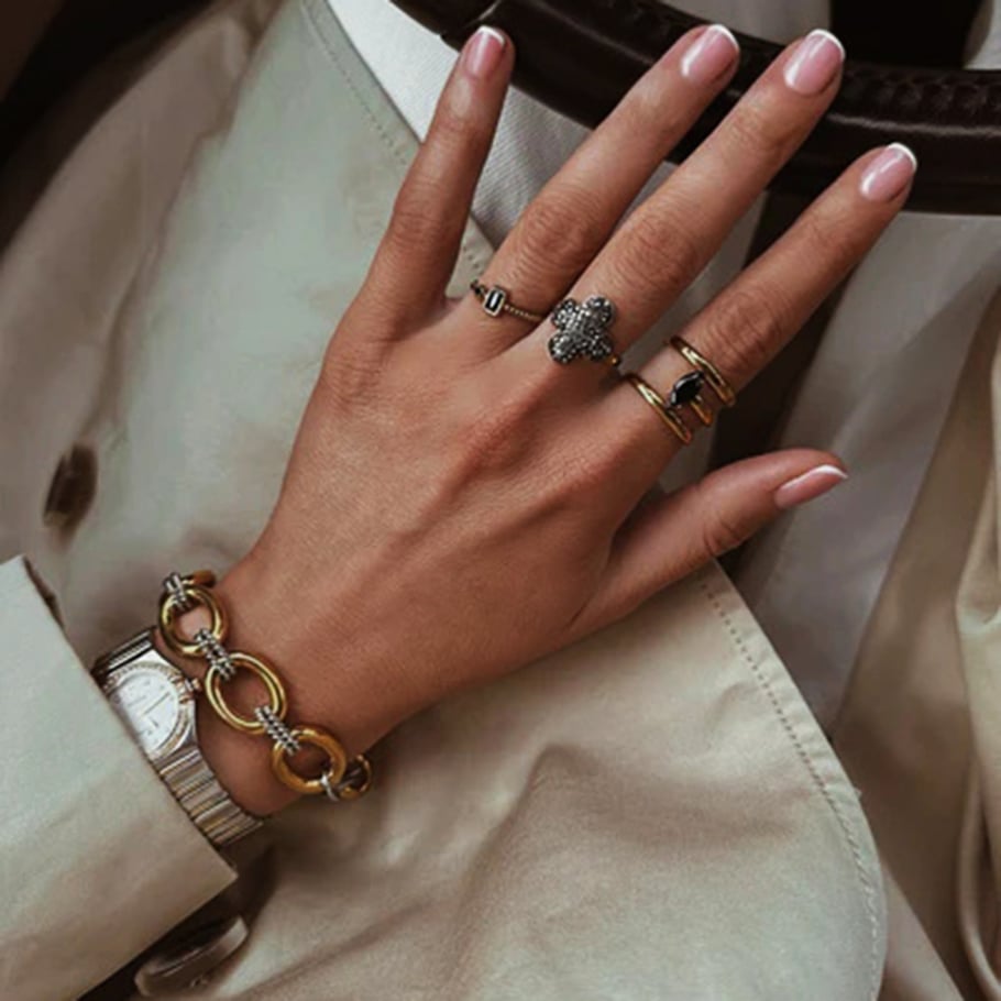1 Piece Simple Series Daily Annular Stainless Steel 18K Gold Plated Women Chain Bracelets Picture8