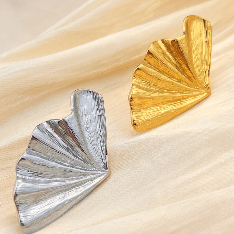 1 Piece Retro Oversize Flower Stainless Steel Gold Color Women's Adjustable Rings Picture3