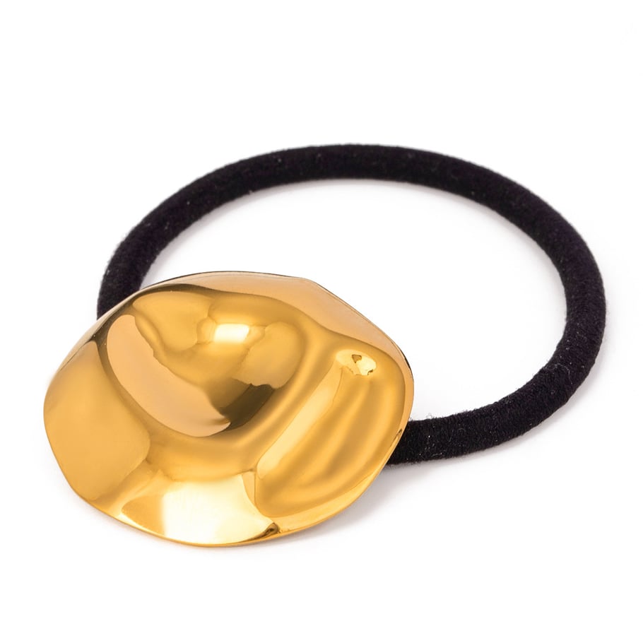 1 Paar Simple Series Einfache einfarbige Edelstahl-Haarbänder mit 18 Karat Goldbeschichtung für Damen Bild5