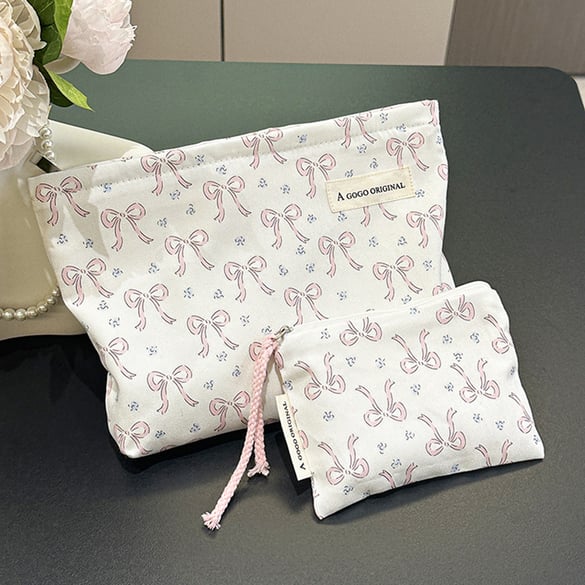 1 Piece Romantic Series Sweet Bow Knot Canvas Women's Bags 2