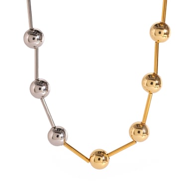 1 Stück Simple Series Einfache geometrische Edelstahl 18 Karat vergoldet Damen Kettenhalsketten h5 Bild5