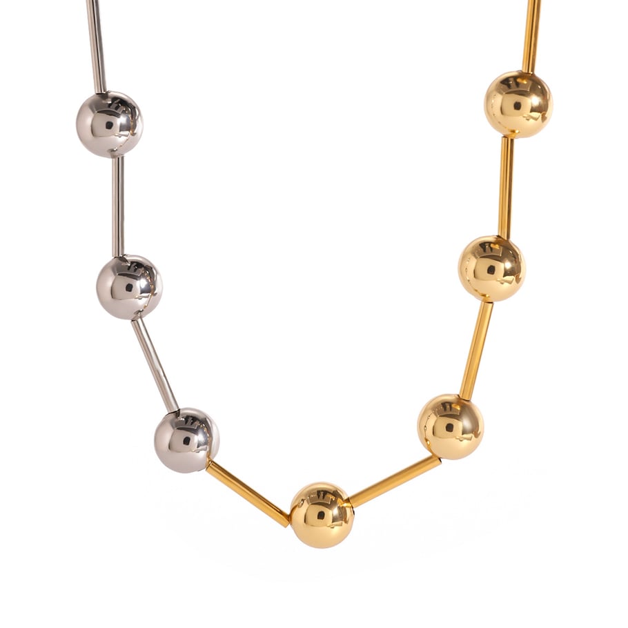 1 piece simple series simple geometric stainless steel gold plated women chain necklaces h5Picture5