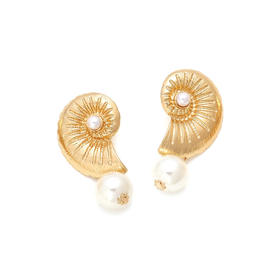 1 Pair Exaggerated  Alloy Whelks Drop Earrings Picture4