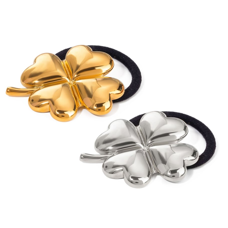 1 Paar Simple Series Ins Style Blumen Edelstahl 18K vergoldet Damen Haarbänder Bild6