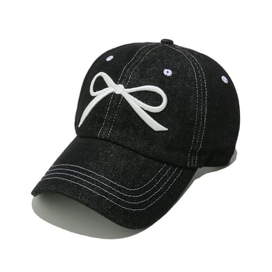 Cappelli da donna in cotone con fiocco casual, serie semplice, 1 pezzo h5 
