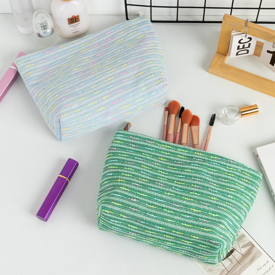 1 Piece Colorful Striped Women's Makeup Bags Picture4