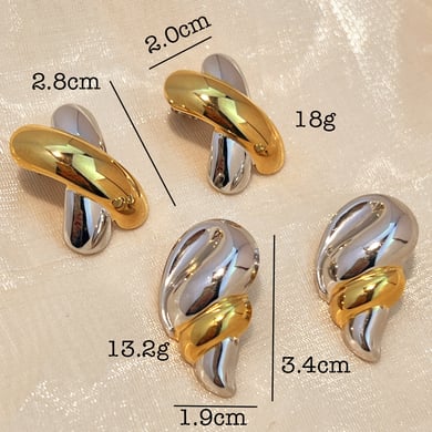 1 par de pendientes de botón de acero inoxidable dorados con diseño de tortuga retro de serie simple para mujer h5 Imagen5