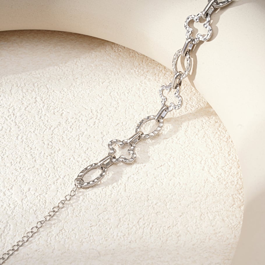 1 Piece Simple Series Casual Patchwork Titanium Steel   Gold Color  Women's Chain Bracelets Picture6