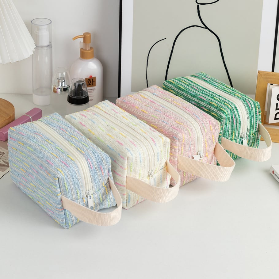1 Piece Colorful Striped Women's Makeup Bags Picture4