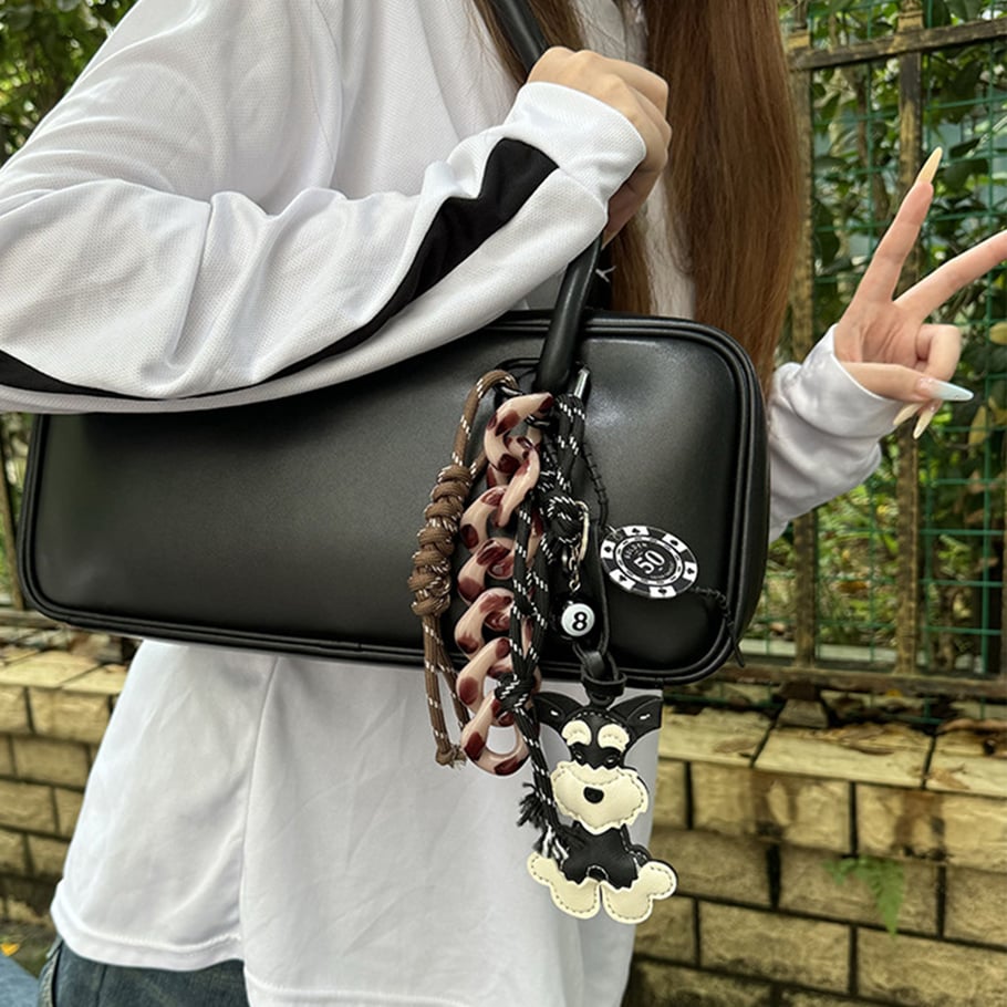 1 Stück einfache Serie süße Tier Kunststoff Damen Taschenanhänger Bild5