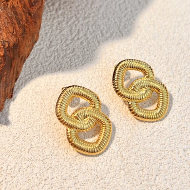 1 Pair Simple Series Geometric Stainless Steel Gold Color Women's Drop Earrings h5 Picture5