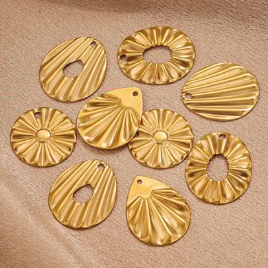 1 Pair Simple Series Simple Geometric Stainless Steel 18K Gold Plated Women Pendants h5 Picture4