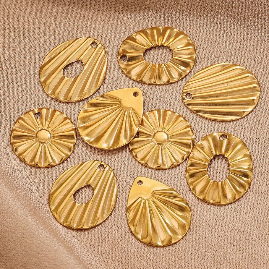 1 Pair Simple Series Simple Geometric Stainless Steel 18K Gold Plated Women Pendants Picture4