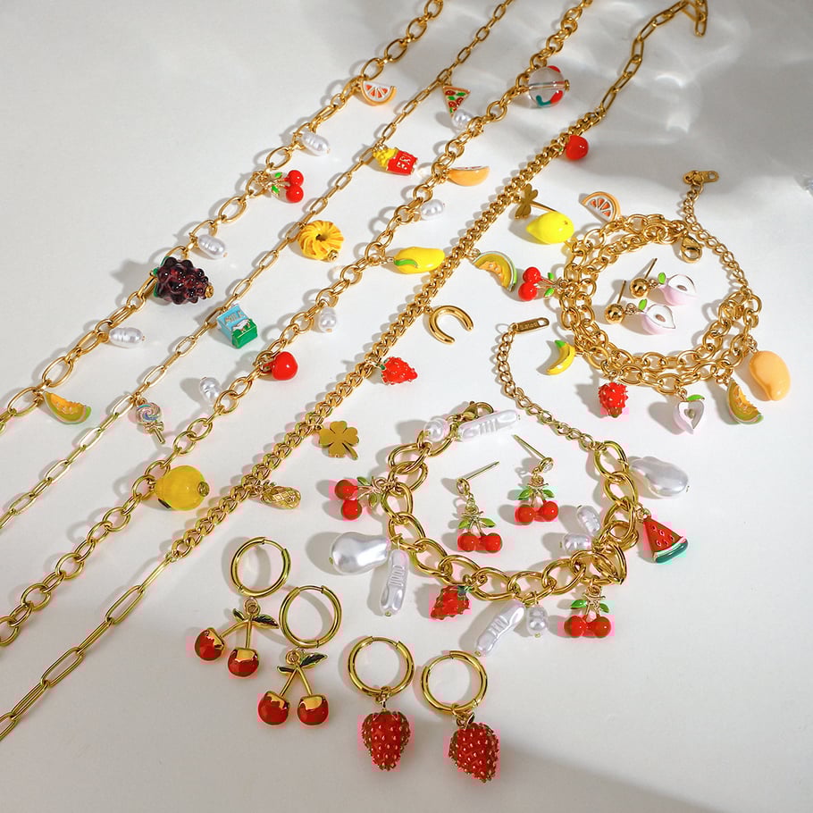 1 Stück Romantische Serie Natürliche Pflanze Edelstahl Gold Farbe Damen Anhänger Halsketten Bild10