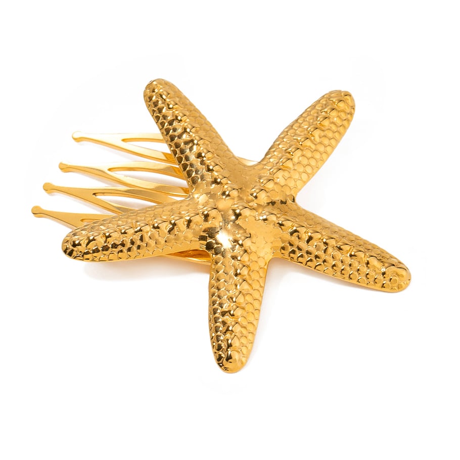 1 Pair Simple Series ins style Turtle Stainless Steel 18K Gold Plated Women Hair Clips Picture6