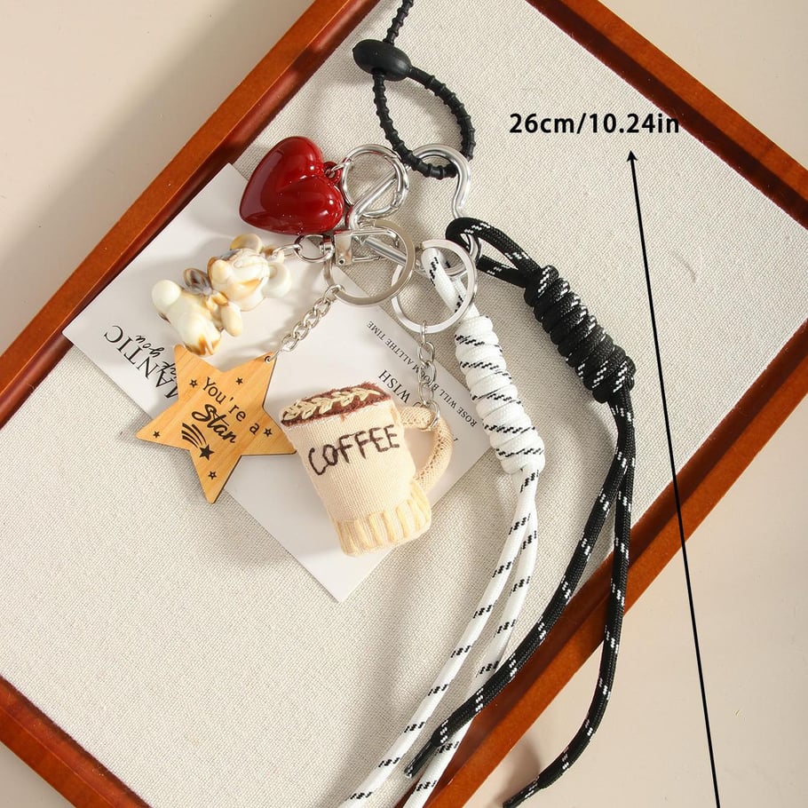 1 Piece Designable Series Daily Coffee Cup Shape Garniture Fabric Women's Bag Charms Picture5